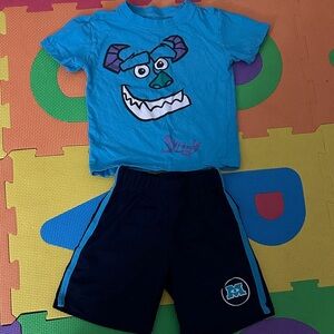 Disney Blue Sulley Graphic T-Shirt set 4T boys